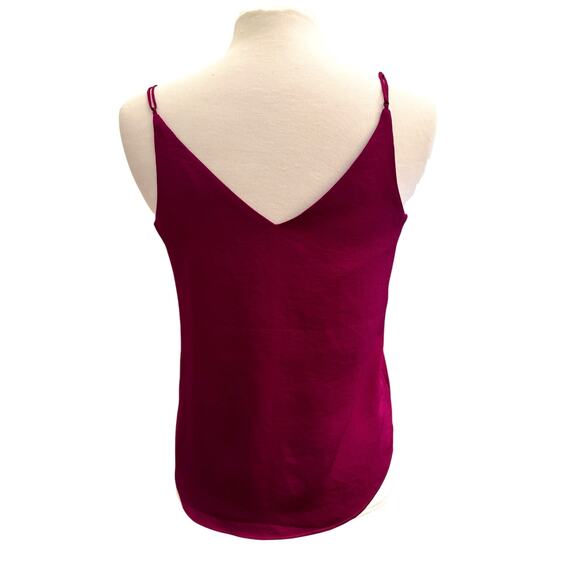 Express SP Magenta Purple Tank Top Flowy Feminine Vneck Classy Versatile Office - Picture 4 of 7